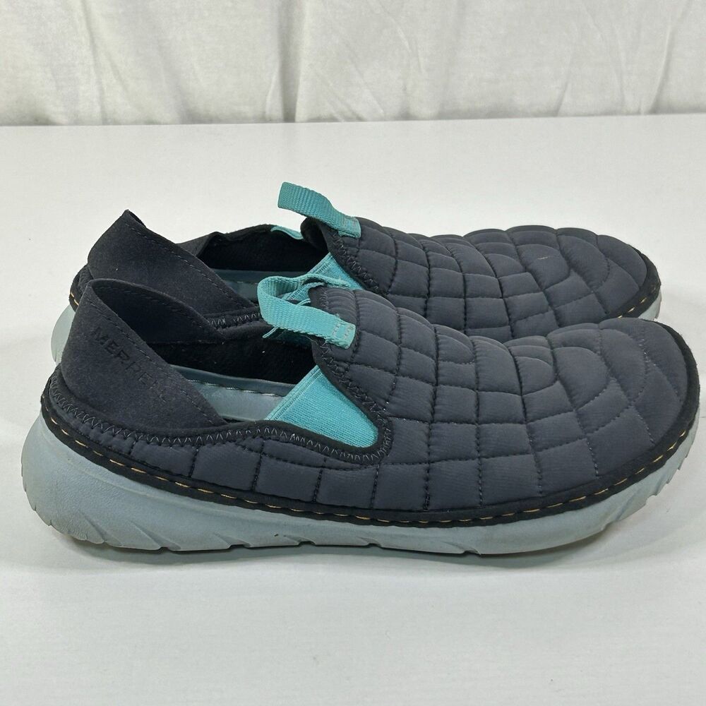 Merrell Hut Moc Shoes Womens Size 7 Gray Quilted Comfort Slip On J6234